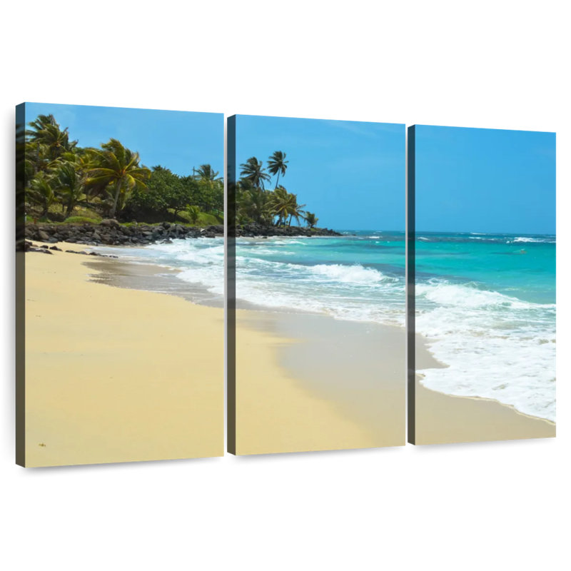 Plage Gillard dans les Caraïbes, H 28 po x l 45 po