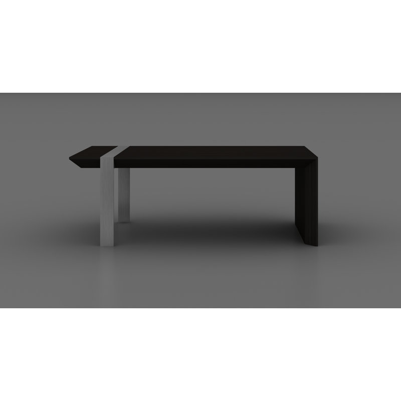 Aria Waterfall Coffee Table, Wenge/Silver