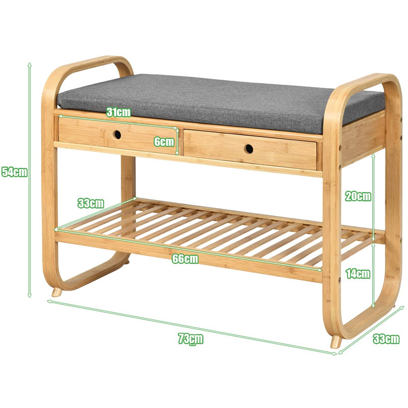 3 Pair Shoe Storage Bench