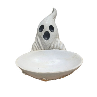 Halloween Decor Halloween Ghost Resin Decorative Bowl Spooky Ghost Figurine Candy  Halloween Tabletop Ornament For Treats Storage Home Party Decoratio