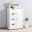 Armoire de rangement pour salle de bain avec tablette et tiroirs réglables, durable et résistante à l'humidité pour un décor moderne