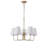 Boho Rattan Semi Flush Mount Ceiling Light with Polished Brass Base, Dimmable, ETL Certified, 25" Wide