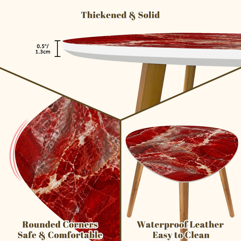 Ensemble de 2 tables basses gigognes Triangle