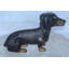 Adorable statue de teckel assis en bronze 17 po x 5 po x H 10 po Nifao Collection