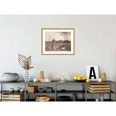 On the Banks of the Loing by Alfred Sisley -Framed Giclee Print