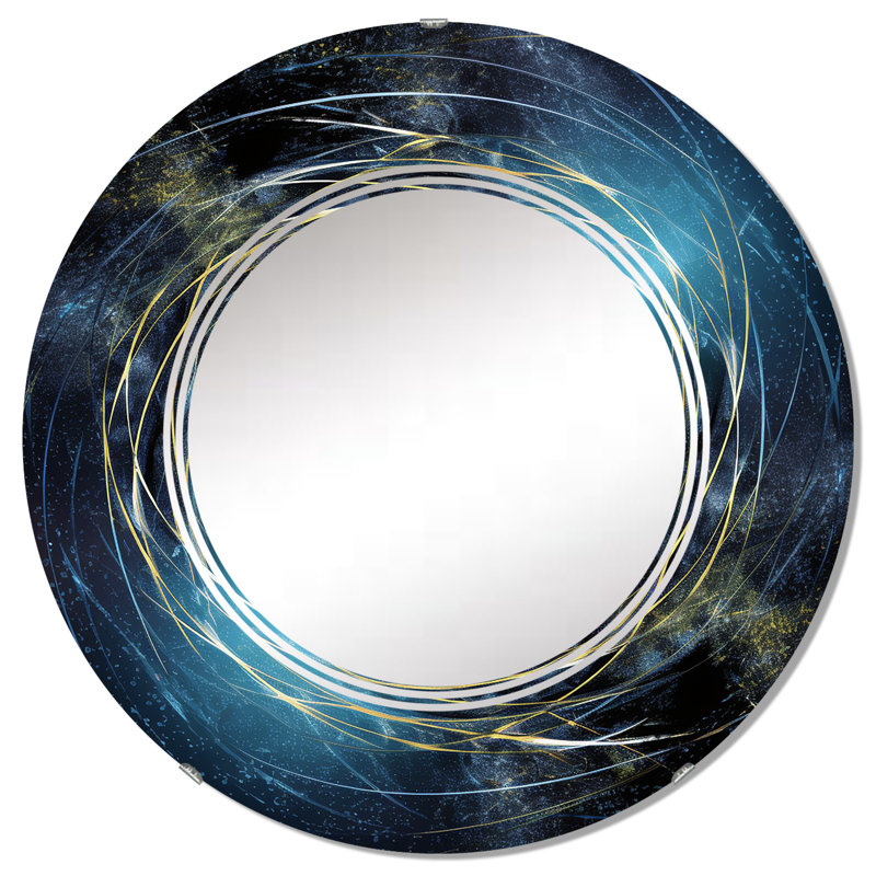 Brindle - Miroir mural moderne rond, 32 po x 32 po