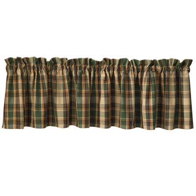 Ameyia Cotton Plaid Tailored Window Valance