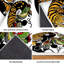 Tapis noir symbole de l'équilibre lavable à la machine Dragon and Tiger-133454997