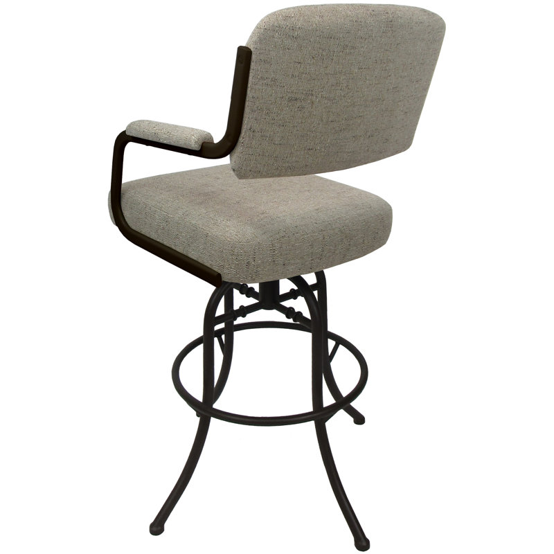 Tabouret de bar pivotant 30 po Jomiah, Brun, Brun clair