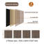 Panneaux muraux de 23,6 po x 23,6 po en placage de bois acoustique bricolage à lattes 3D insonorisées (ensemble de 4)-138446787