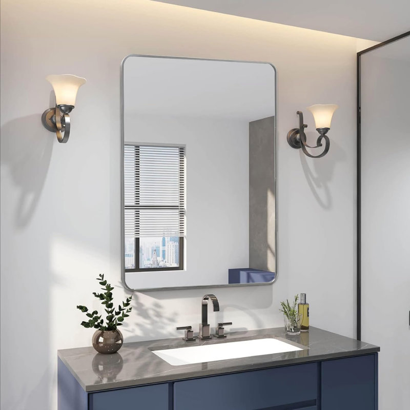 Miroir de salle de bain 24x36, Argent argent