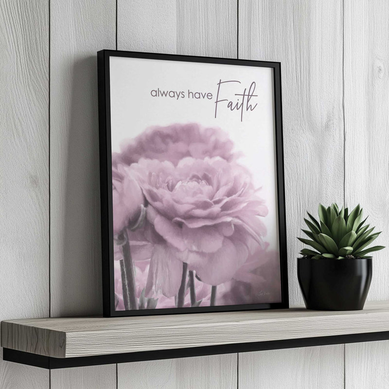 «Always Have Faith» par Lori Deiter, reproduction d'art, L 24 po x H 32 po, Brun, Impression encadrée