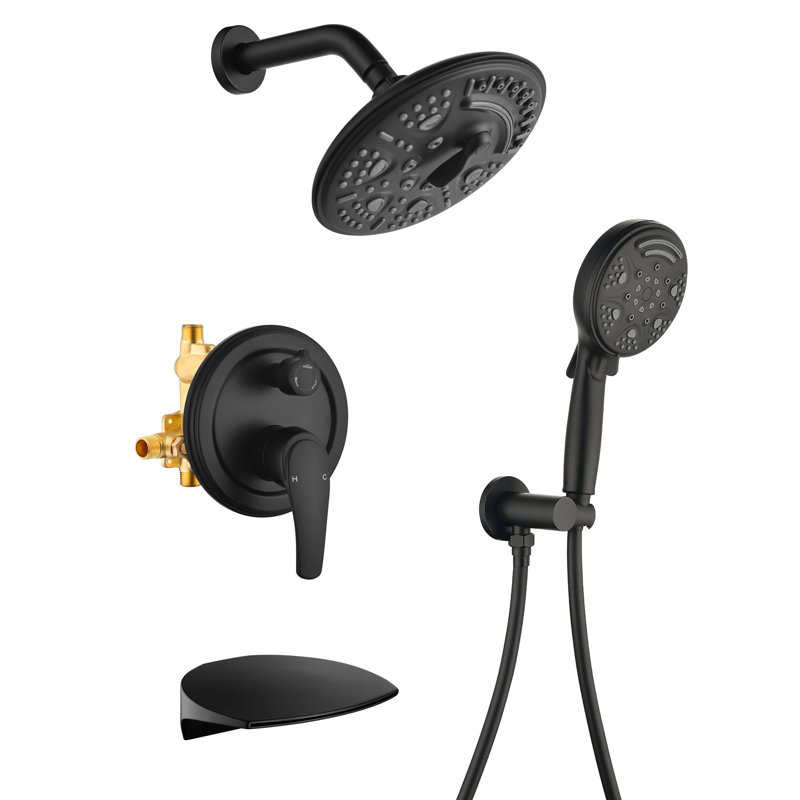 All-In-One Kit with Rough in-Valve, Matte Black