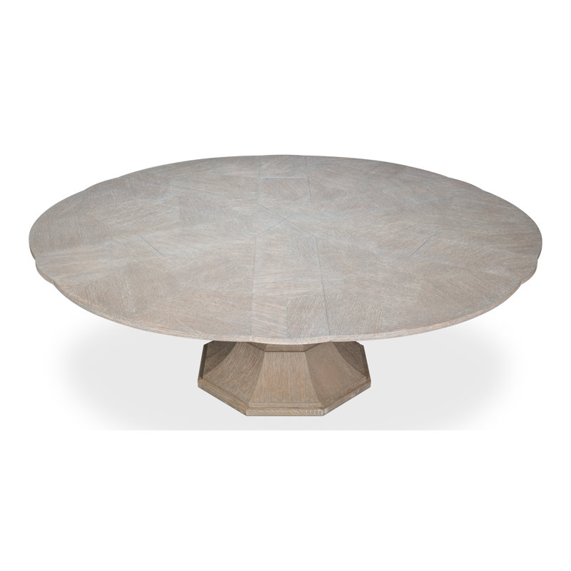 Giselle Round Dining Table, Moonskin, 30"H x 66"L x 66"W