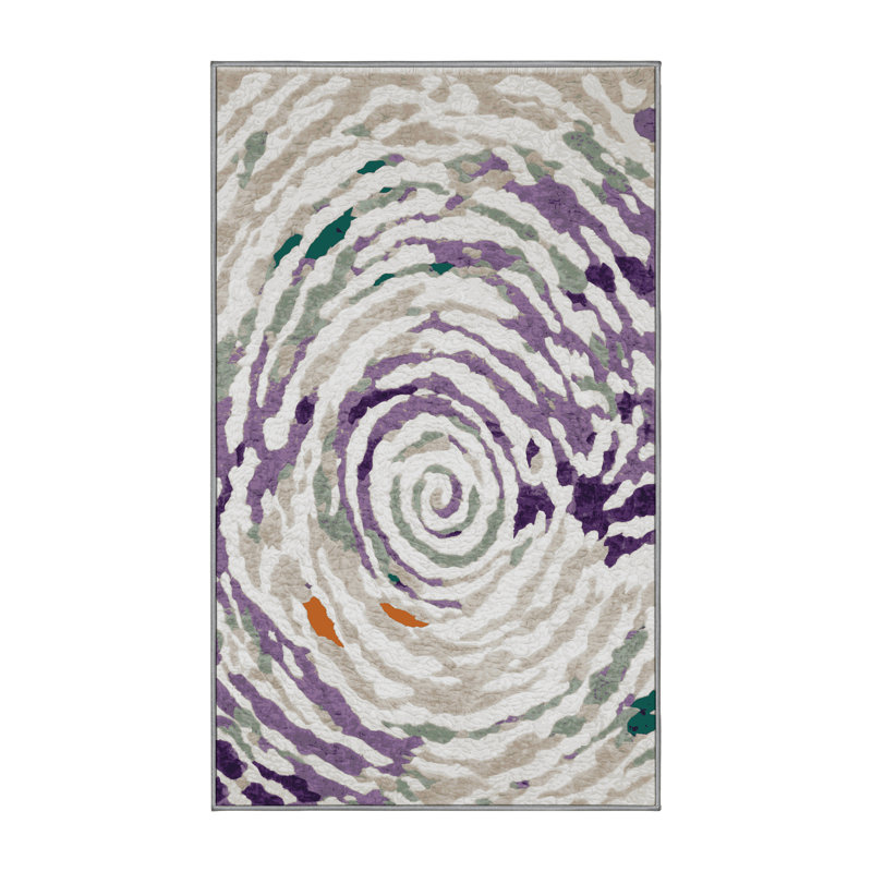 Tapis gris lavable à la machine, Rectangulaire 3 pi x 5 pi
