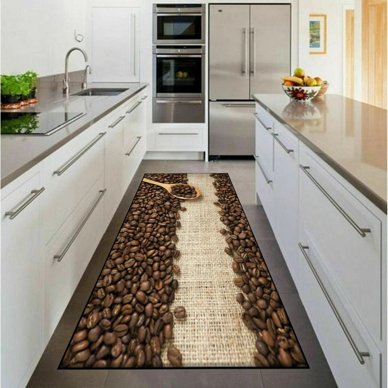 3D Fruit Kitchen Mat – Washable Non-Slip Runner Rug – Door Mat with Rubber Backing – Polypropylene, 50cm W x 150cm L