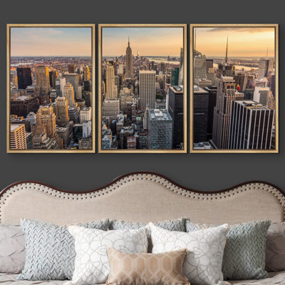 «Architecture Building New York City Midtown Skyline at Sunset», reproduction de photo