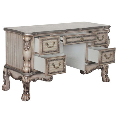 Dresden Vanity Desk, Vintage Bone White Finish