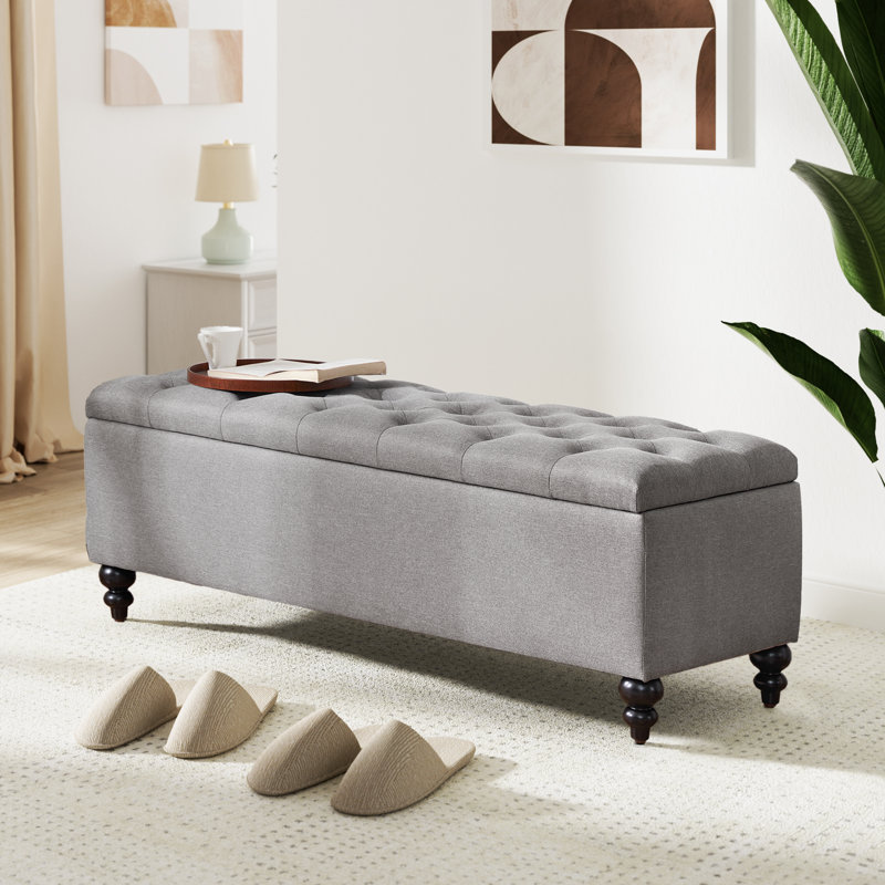 Banc de rangement Ashtin, Gris