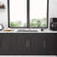 Évier de cuisine encastré à double cuve noir Gunmetal avec conception 60/40 et cuves profondes de 10 pouces pour un nettoyage efficace et une esthétique moderne