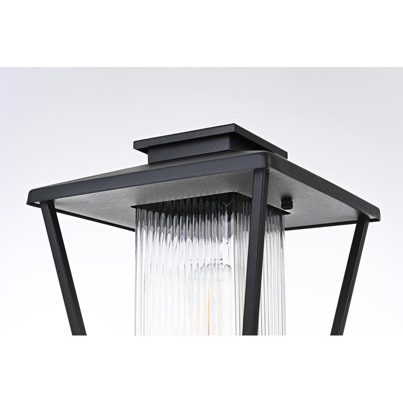 Lampadaire d'extérieur noir Shannen