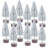 7"H Pine Trees - Set of 12 - White