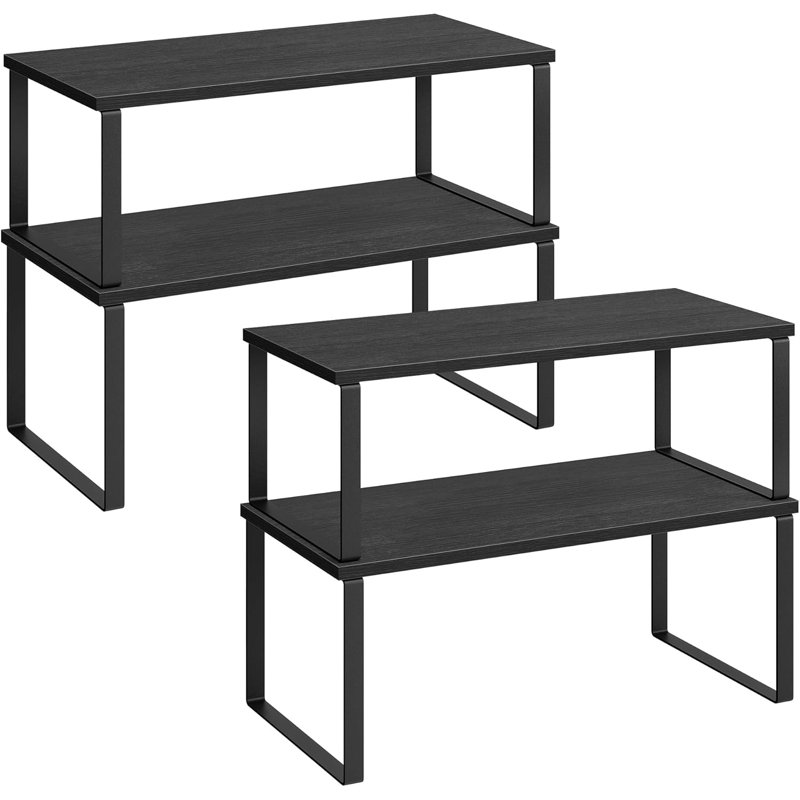 Tablettes de comptoir de cuisine, rangement pour la cuisine, étagère à épices, Noir, noir, noir, noir