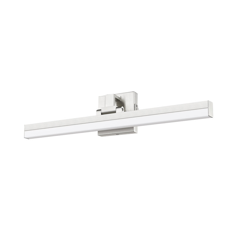 Meuble-lavabo 1 lumière Briden en chrome, Nickel brossé