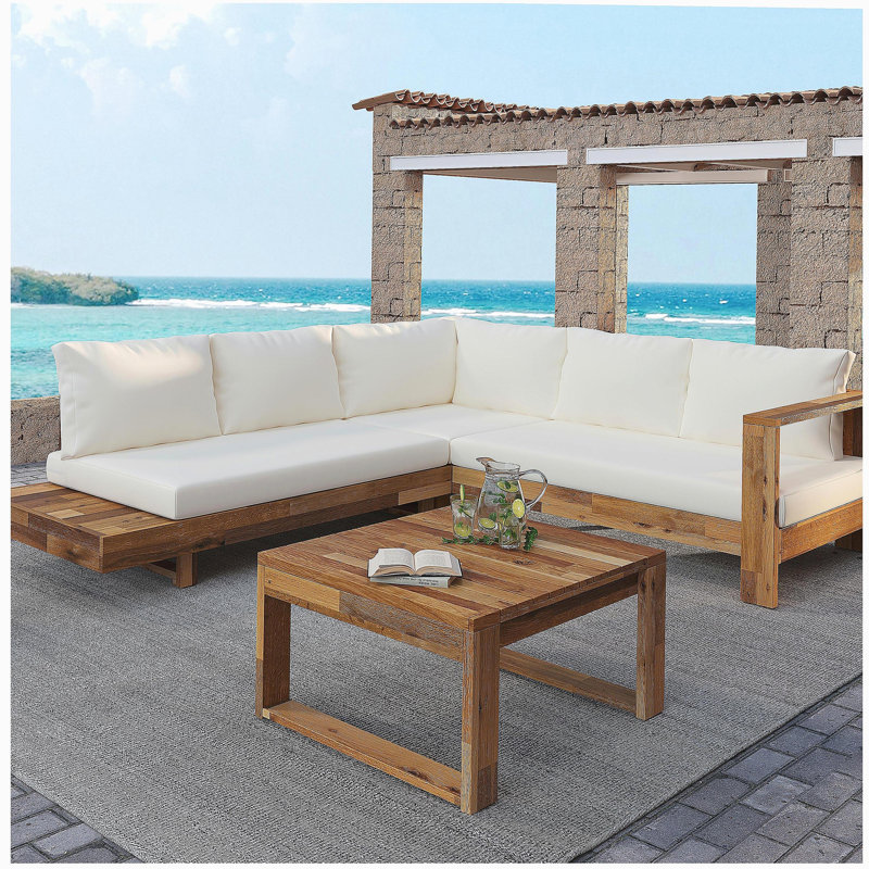 Ensemble de canapé modulaire d'extérieur 4 pièces