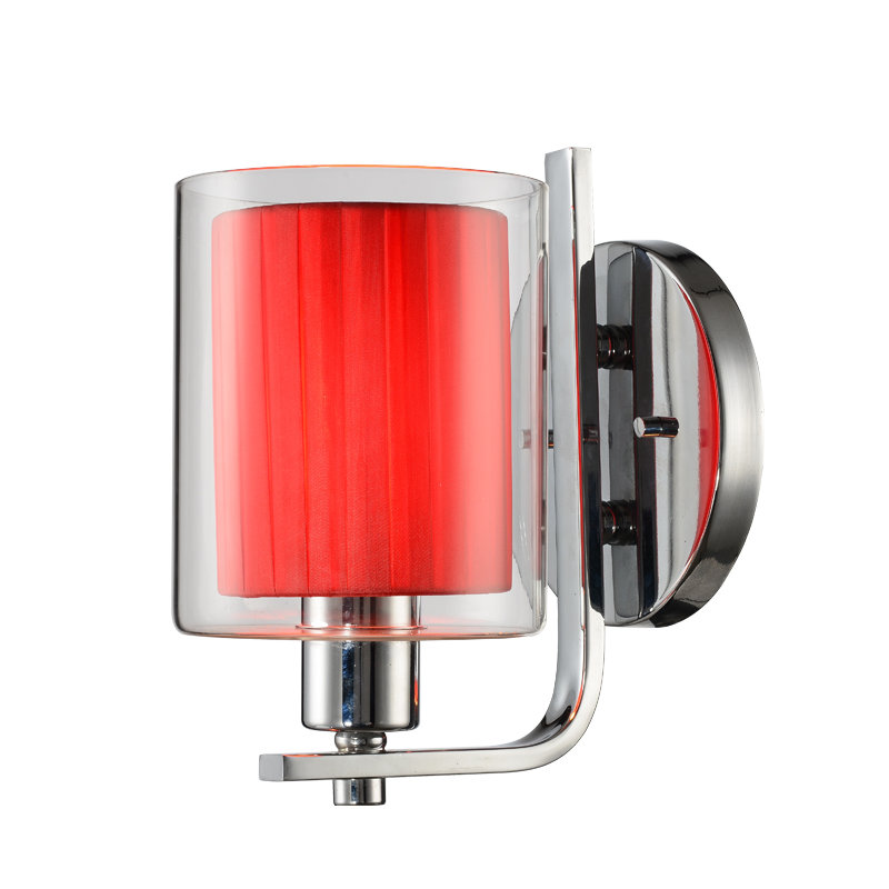 Pittsfield Armed Sconce, Opal, Chrome