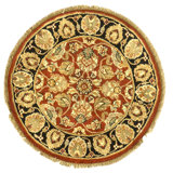 High-Quality Hand-Knotted Red And Black Area Rug