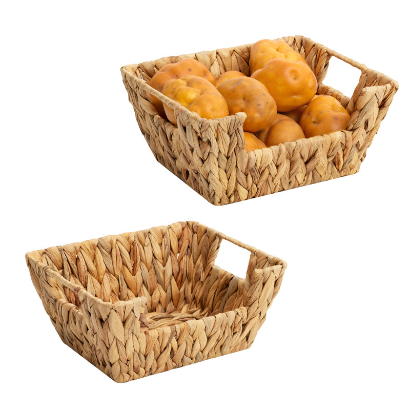 Wicker Baskets for Organizing, 5" H x 9.50" W x 11.50" D