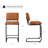 Nekoosa 26.77'' Faux Leather Upholstered Tufted Metal Framed Counter Stool-792427395