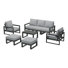 Ensemble de canapé modulaire de patio 8 pièces avec cadre gris