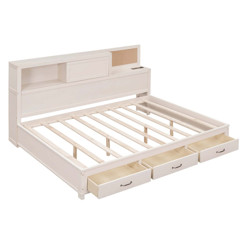 Lit de jour en bois pleine grandeur avec lit gigogne, ports USB, tablette de rangement et confort rembourré pour une vie moderne.