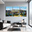 Cités et pays Hollywood, ensemble de 3 reproductions d'art sur toile-2014576166