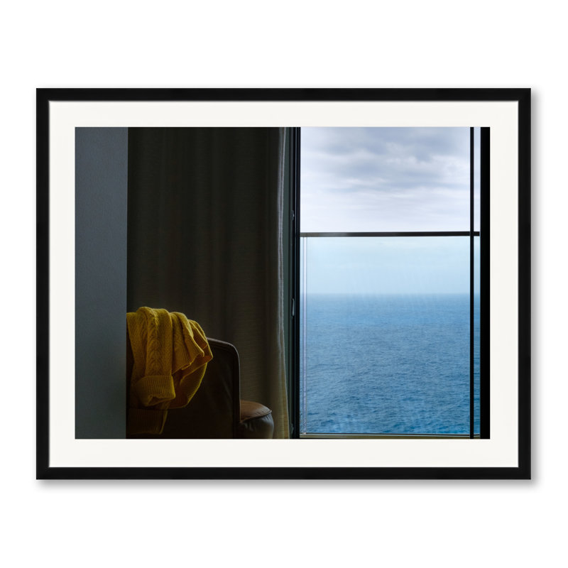 Yellow Cardigan Print by Vincent Dupont Blackshaw, Black Framed Paper, 25.2" H x 31.2" W