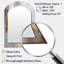 «Transcendent Textures V - Abstract Collages Arch», miroir mural asymétrique moderne-2130297200