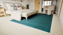 Wool Hand Knotted Area Rug, 1.50m x 0.90m