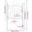 Quakertown Garden Arched Top 3' x 6' (1m x 1.75m) Metal Gate