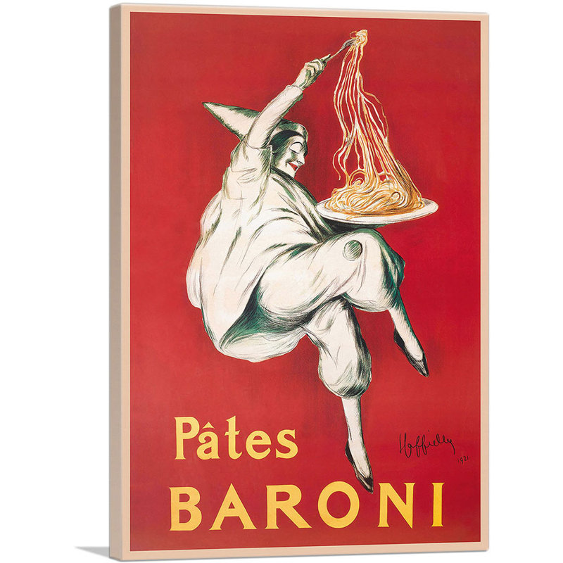 " Pates Baroni 1921 " by Leonetto Cappiello, 26" H x 18" W x 1.5" D