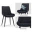46cm H Velvet Upholstered Metal Side Chair in Grey-863398415