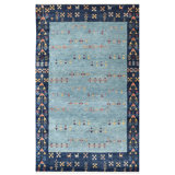 Wool Southwestern Area Rug in Green