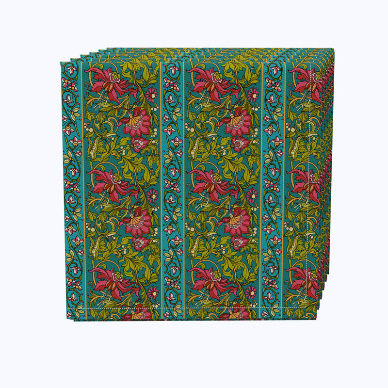 Calderdale 100% Cotton Floral Square Napkin