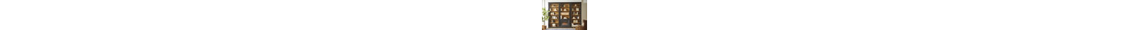 Olszewski Three 8' Tall Bookcase Wall With Fireplace and Ladder, Storage Organizer, Black
