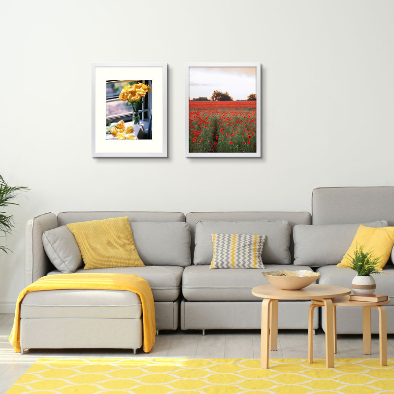 Cadre photo Dreketi, Blanc, 16 po x 20 po emmêlé à 11 po x 14 po