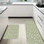 Ensemble de 2 tapis de cuisine à motif de losanges verts