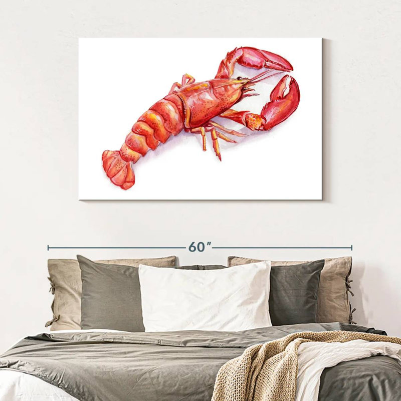 Vibrant Lobster, 32" H x 48" W