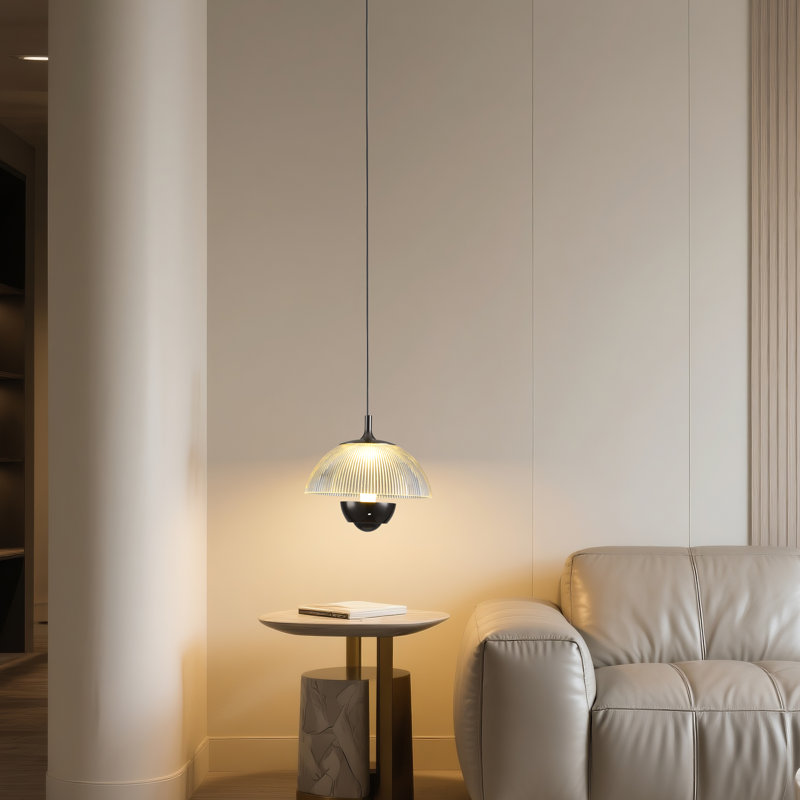 1 - Light Black LED Dome Pendant