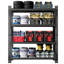 Étagères de garage robustes et réglables en métal, étagère de rangement industrielle 4000LBS (H 69 po x l 59 po x P 23,6 po), noir-129674417